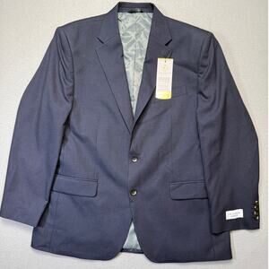 Haggar Men's Classic Fit Premium Stretch Suit Jacket  Dark Navy 44R $220
